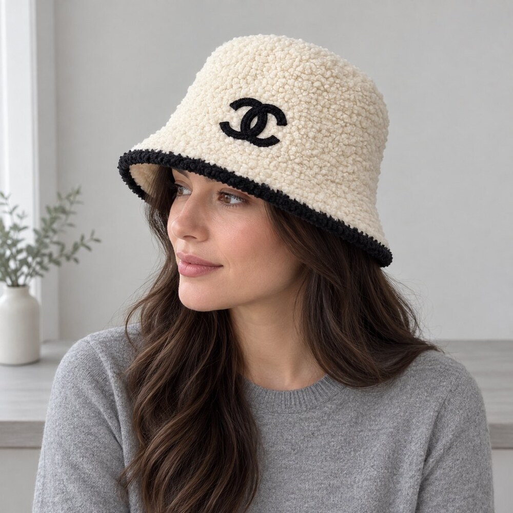 CHANEL Teddy Fleece CC Bucket Hat - Picture 3 of 6